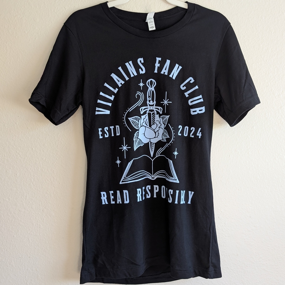 Bookish Box Villains Fan Club tee in Black - Unisex S - NWOT